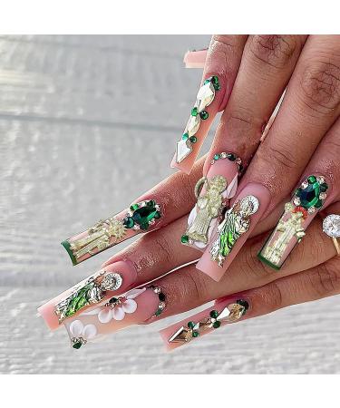 20PCS San Judas Nail Charms | Virgin Mary & San Judas Tadeo Charms for Acrylic Nails | 3D Metal Alloy Rhinestones for Women DIY Nails - Buy Online on GoSupps.com