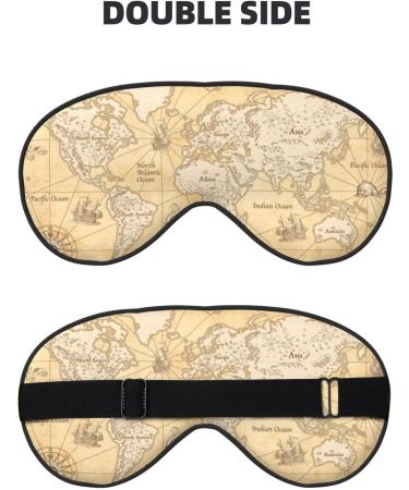World Map Sleep Mask | Adjustable Double-Sided Eye Covers for Ultimate Comfort & Eye Care - Buy Online on GoSupps.com