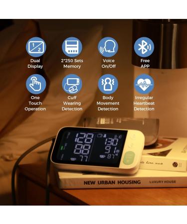 Checkme Bluetooth Blood Pressure Monitor for Home Use include Pregnant Women & Diabetics Blood Pressure Machine Dual Display w Adult Cuff 22-45cm 500 Records Voice Broadcast compatible w APP - Buy Online on GoSupps.com