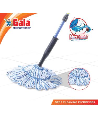 Gala Microfiber Twist Mop - Blue and White | Premium Cleaning Tool - Buy Online on GoSupps.com