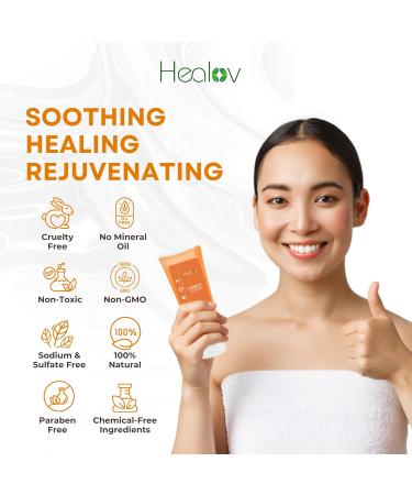 Carrot Soap for Skin Brightening | Natural Exfoliating Face Wash for Glowing Skin | Reduces Dark Spots & Acne | Hyperpigmentation Solution - Buy Online on GoSupps.com
