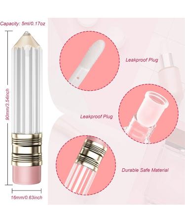 RONRONS 20 Pack 5ml Mini Pencil Lip Gloss Containers with Brush Tip - Refillable and Clear Makeup Bottles for DIY Cosmetics - Buy Online on GoSupps.com