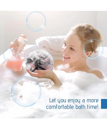 10 Pack Bath Shower Loofah Sponge 40g - Exfoliating Shower Ball Set for Men and Women - Beauty Bathing Accessories in 4 Colors - Buy Online on GoSupps.com