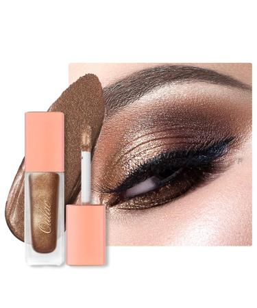 Oulac Liquid Glitter Eyeshadow Mineral Gold Eyeshadow Shimmer Eyeshadow & Eyeliner Metallic Liquid Eyeshadow Blendable Eye Make-up Crease Resistant Vegan Cruelty-Free 5.4g Tempering (16) Tempering(16)