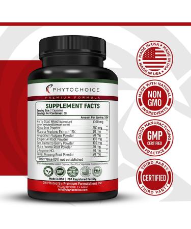 Maximum Strength Horny Goat Weed with Maca Root, Ginseng, Tonkat Ali, Saw Palmetto - Energy & Stamina Boost for Men and Women - Buy Online on GoSupps.com