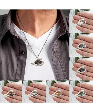 Lidssacde Pet Necklace with Sleeping Dog Trailer - Sweet Angel Gift for Animal Lovers - Perfect Personal Gift for Kids & Adults - Chain Fastening Size D - Buy Online on GoSupps.com