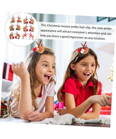 FRCOLOR 6 Pairs Christmas Hair Clips Animal Horns Hair Clip Reindeer Ear Hair Clips Santa Hair Clip Mini Mushroom Kid Hair Accessories Antler Ear Hairpins Child Pine Cones Antlers Abs - Buy Online on GoSupps.com