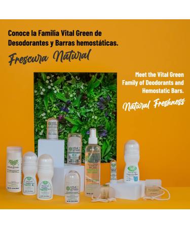 Buy Vital Green Crystal Potassium Alum Deodorant - Unscented Mineral Formula for Men Women & Athletes - 2.12oz (6 Pack) - Best Natural Deodorant for Sensitive Skin - Buy Online on GoSupps.com