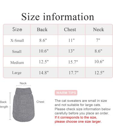 Jnancun Cat Turtleneck Sweater | Sleeveless Knitted Winter Clothes for Cats & Small Dogs - Medium Grey - Buy Online on GoSupps.com