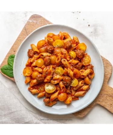 HMR Penne Pasta with Meatballs in Sauce - 6 Ready to Eat Meals (8 oz. Servings) - Buy Online on GoSupps.com