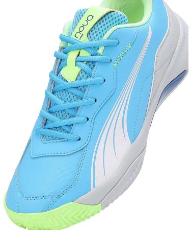PUMA Unisex Nova Smash Tennis Shoe 44 EU - Luminous Blue Puma White & Glacial Gray - International Shipping Available - Buy Online on GoSupps.com