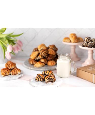 12 Bite Size Pastries | Freshly Baked Croissants | Rugelach Pastries | Breakfast Pastry or Snack | Coffee Snack | Office Snack | Preservative Free & No Coloring Added | 8 oz-Sterns Bakery(Chocolate) Chocolate Rugelach - Buy Online on GoSupps.com