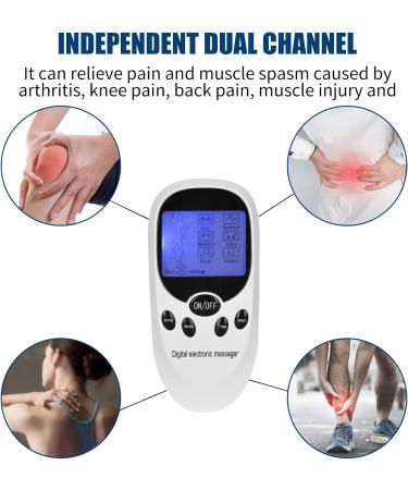 Tens EMS Device - 3-in-1 Abdominal Muscle Trainer with 8 Electrode Pads | 10 Massage Modes for Pain Relief & Muscle Stimulation - Buy Online on GoSupps.com