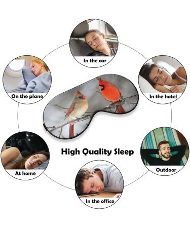 Northern Cardinal Sleep Mask - Adjustable Eye Cover for Sleeping, Blocks Light - Men and Women - Buy Online on GoSupps.com
