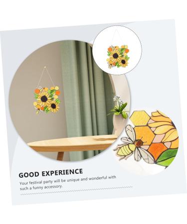 Zerodeko 1pc Bee Sunflower Home Decor Ornament Bee Decor for Home Sunflower Pendant Household Art Paintings - Buy Online on GoSupps.com