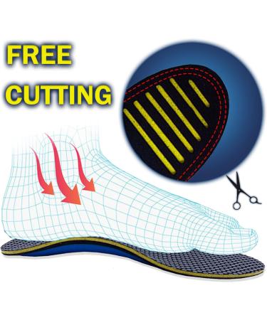 Plantar Fasciitis Arch Support Insoles for Men & Women - Shock Absorbing Orthotic Insoles for Flat Feet & High Arch Pain Relief - Comfort Fit for S Sizes (Men 4-8 Women 5.5-9.5 - Buy Online on GoSupps.com
