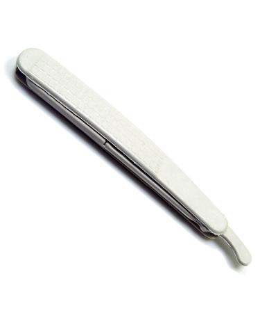 Buy Premium White Straight Edge Folding Barber Razor with Blade - International Shipping Available - Buy Online on GoSupps.com