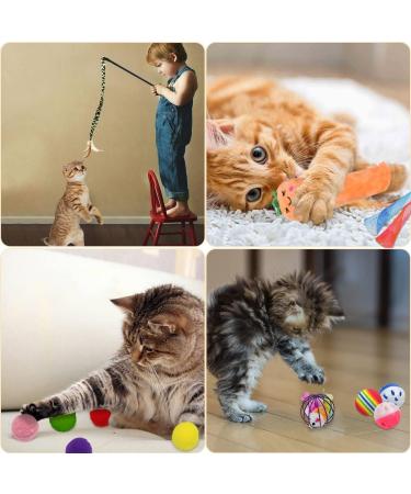 Cat Interactive Toys 30 PCS Cat Kitten Toys Set Including Cat Tunnel Fluffy Mouse Cat Catnip Toy Mice Colorful Crinkle Balls and Bells Interactive Toys Pack for Indoor Cats - Buy Online on GoSupps.com