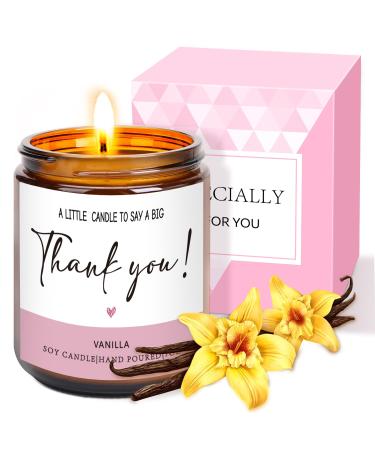 Thank You Gifts for Women Vanilla Scented Candles Gifts for Women Aromatherapy Soy Wax Candles Gifts for Her Thanks Gifts Christmas Xmas Gifts Idea for Women Best Friend Sister Bestie Auntie Mum BFF