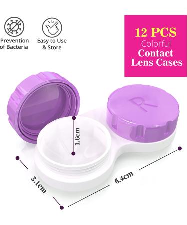 12-Pack Compact Colored Contact Lens Case - Multi-Color & Leak-Proof - Travel & Home Storage - Buy Online on GoSupps.com