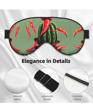 SSIMOO Cactus Hat & Chili Pepper Eye Mask - Soft Double-Sided Light Blocking for Better Sleep | International Shipping - Buy Online on GoSupps.com