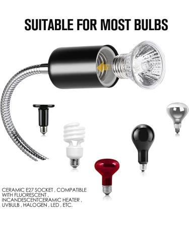 Tortoise Heat Lamp 50W UVA UVB Basking Lamp with 360 Rotatable Clip & Power Adapter 30cm Rotatable Gooseneck with 3 x 50W Heat Bulb Heating Light for Reptiles Lizard Turtle Snak Aquarium - Buy Online on GoSupps.com