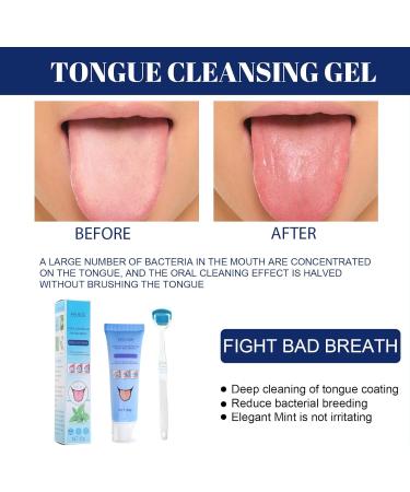 Tongue Cleaning Gel with Brush - Healthy Oral Hygiene Set for Adults | Fresh Breath & Effective Oral Care - Buy Online on GoSupps.com