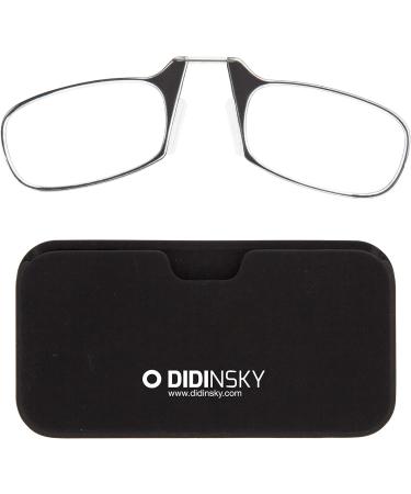Didinsky Transparent Reading Glasses for Men & Women - Compact Borderless Design 10 Colors 5 Gradations - Retro Style MOMA Black 2.0x - Buy Online on GoSupps.com