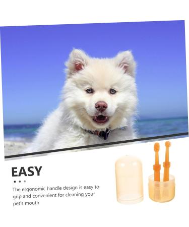 Amosfun 1 Set Pet Toothbrush Cleaning Supplies Puppy Dog Toothbrush and Toothpaste Large Dog Small Dog - Buy Online on GoSupps.com