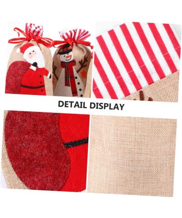 KOMBIUDA Party Snack Pouch 3 Pcs Christmas Storage Bag Candy Bags Holiday Treats Pouch Christmas Drawstring Bag Christmas Bag 30X18CM Assorted Color - Buy Online on GoSupps.com