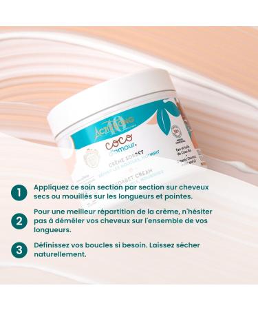 ACTIVILONG - Cr me Sorbet Coco D'Amour - Sans Rin age - Cheveux Secs Et Textur s - Nourrit Et D finit Les Boucles - 98% D'Ingr dient Naturels - Made In France - 300ml - Buy Online on GoSupps.com