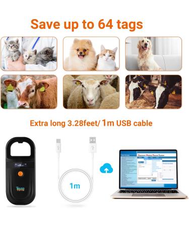 TERA PET Microchip Reader Scanner - RFID Portable Animal Chip ID Scanner for Dogs Cats & Pigs - OLED Display ISO 11784/11785 FDX-B & Emid - Ultimate Pet Tag Solution - Buy Online on GoSupps.com