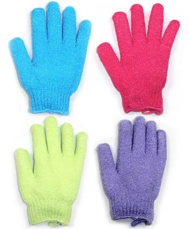 Luxury Spa Exfoliating Body Gloves 4 Pairs (Package-001) for Deep Cleansing and Skin Massage - Buy Online on GoSupps.com