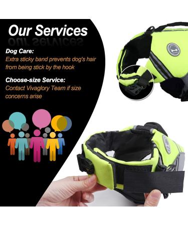 Vivaglory Neon Yellow Dog Life Jacket - Adjustable & Durable Excellent Buoyancy for Small Dogs XS (43-51 cm Chest) - Buy Online on GoSupps.com