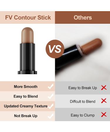 FV Contour Stick Dual-Ended Contouring Highlighter Stick Professional Makeup Waterproof Cream Contour Wand for Perfect Look Face Brighten Facial Shade Contouring Pen 0.26oz/7.5g (Fair/Light) - Buy Online on GoSupps.com