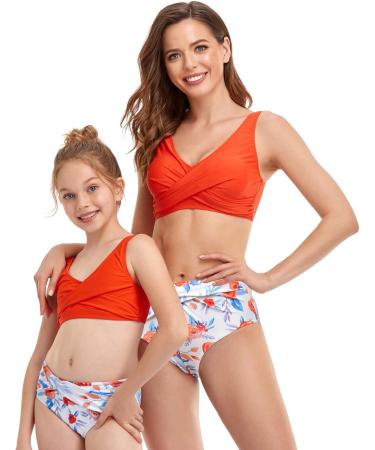 Watch Cheap Men's Family Pieces Two and Swimwear Bikini Mother Matching Swimsuit Girls Daughter Swimwear Set Hamburg T-Shirt L Orange - Buy Online on GoSupps.com