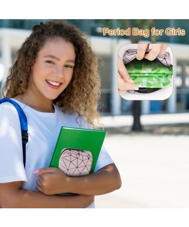 Likesing Period Bag - Portable Sanitary Napkin Storage for Teen Girls & Women - Feminine Menstrual Pad Pouch - Pink Organizer Purse - 1 Pack - Buy Online on GoSupps.com