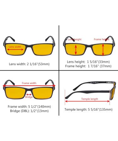 Eyekepper 5 Pack Blue Light Filter Glasses - Stylish Amber Tinted +1.00 Reading Glasses for Computer Use - Blue Light Blocking Set - Buy Online on GoSupps.com