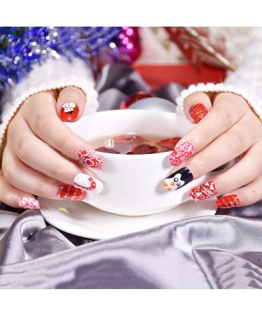 Christmas Nail Art Stamping Plates - Snowflakes Snowman Santa Image Templates Kit - Buy Online on GoSupps.com
