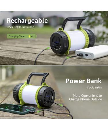LE Rechargeable LED Camping Lantern - 500LM, 5 Light Modes, Power Bank, Waterproof - Perfect for Emergency, Outdoor, Hiking - USB Cable Included - Buy Online on GoSupps.com