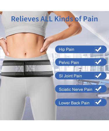 OXCOMFORT Sciatica Belt for Women Men - SI Joint Support Brace - Pain Relief for Lower Back, Pelvic, Hip - Medium Size 32-47in - Buy Online on GoSupps.com