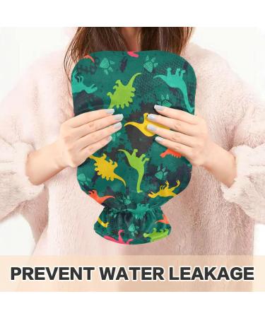 NAANLE Camouflage Dinosaurs 2L Hot Water Bottle - Large Transparent Heat Therapy for Hand & Foot Pain Relief - Buy Online on GoSupps.com