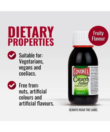 Covonia Catarrh Relief Formula 20 Doses 100ml - Pack of 1 - Buy Online on GoSupps.com