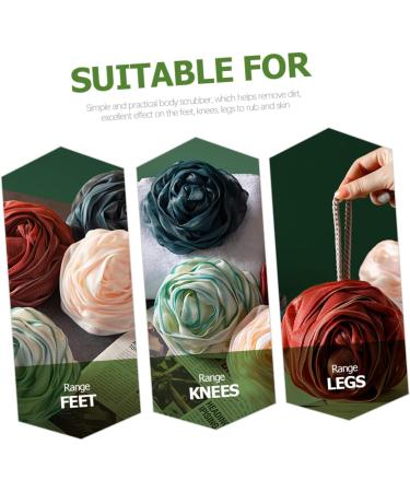 Buy Housoutil 4pcs Rose Bath Ball Loofah Sponge - Exfoliating Shower Pouf & Scrubber for Smooth Skin | International Shipping - Buy Online on GoSupps.com