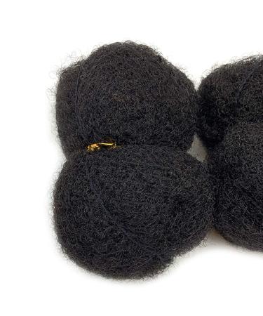 Tight Afro Kinky Human Hair for Dreadlocks - 4 Bundles 8 Inch Natural Black 1B - Buy Online on GoSupps.com