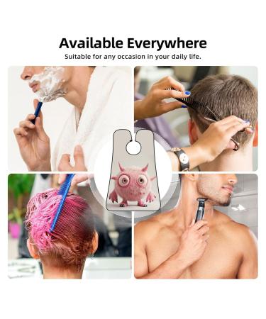 Cute Pink Monster Beard Bib Apron - Non-Stick Hair Catcher for Men | Perfect Shaving Gift - One Size Black - Buy Online on GoSupps.com