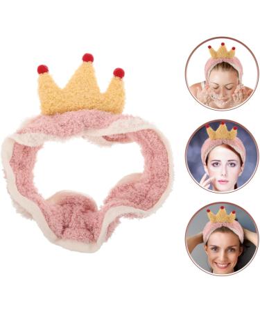 minkissy Spa Headband for Washing Face Cute Crown Design Makeup Headband Soft Coral Fleece Skincare Hair Band Face Wash Headband for Women Girls - Buy Online on GoSupps.com