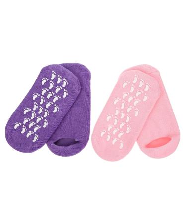 FRCOLOR 2 Pairs Gel Socks Miss Care Products Soft Cotton Yarn