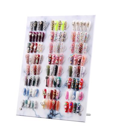 Kalolary Large Size Nail Art Showing Holder  Magnetic Marble Nail Art Detachable Color Card Display Board Acrylic False Tip Display Stand Rack Large marble display board