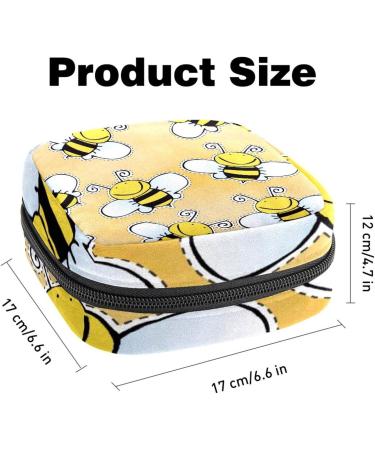 Buy Bee Pattern Menstrual Pad Bag | Women s Portable Napkin & Cup Pocket with Zipper for Teens & Girls - Buy Online on GoSupps.com